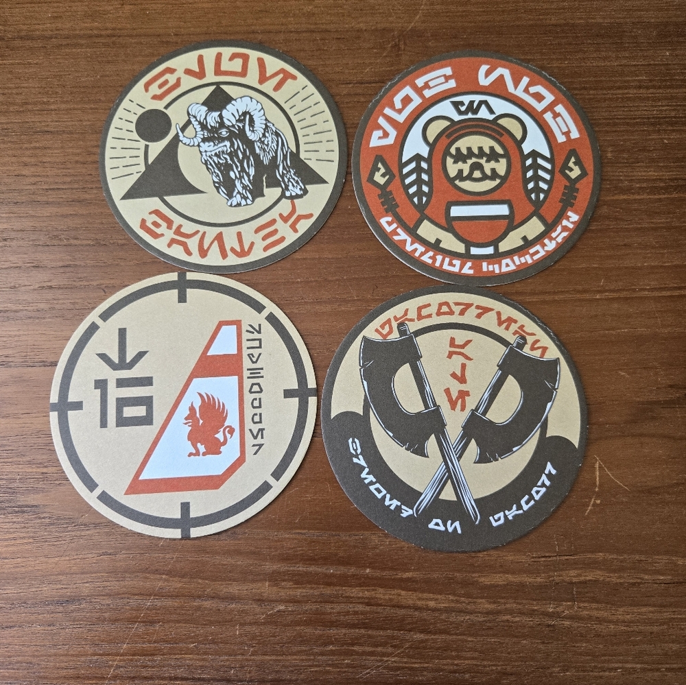 Disney World Star Wars Galaxy's Edge  Olgas Cantina Set Of 4 Coasters